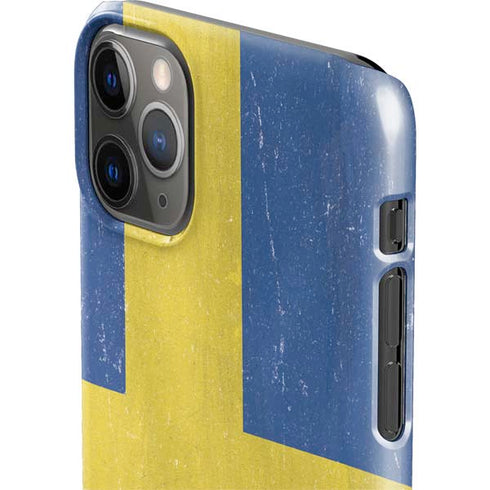 Sweden Flag Distressed iPhone 11 Pro Max Lite Case